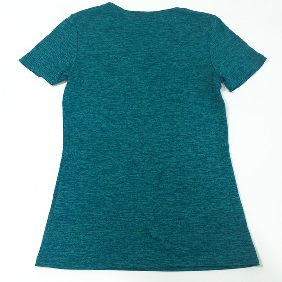 Nike Womens Green Dri Fit V Neck Short Sleeves Activewear Pullover Top Size XS - Picture 5 of 9